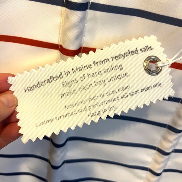 Sea Bags of Maine Large Striped Tote - NWT - Picture 5 of 5